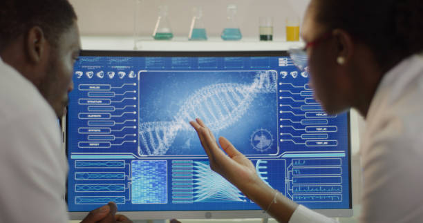 Person collecting a DNA test sample with a swab