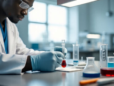 Cell-Free DNA Test A photorealistic image illustrating a DNA testing exercise, featuring scientific equipment and genetic analysis visuals, symbolizing advanced diagnostics, with focus on the Cell-Free DNA Test.