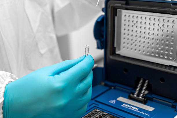 Educational guide concept illustrating laboratory equipment and genetic analysis tools used in DNA sequencing and PCR for accurate testing in 2026.